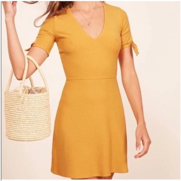 Reformation Sarah Ribbed Mini Sundress - Picture 3 of 10